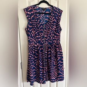 Forever 21+ Navy with pink pattern dress size 2X